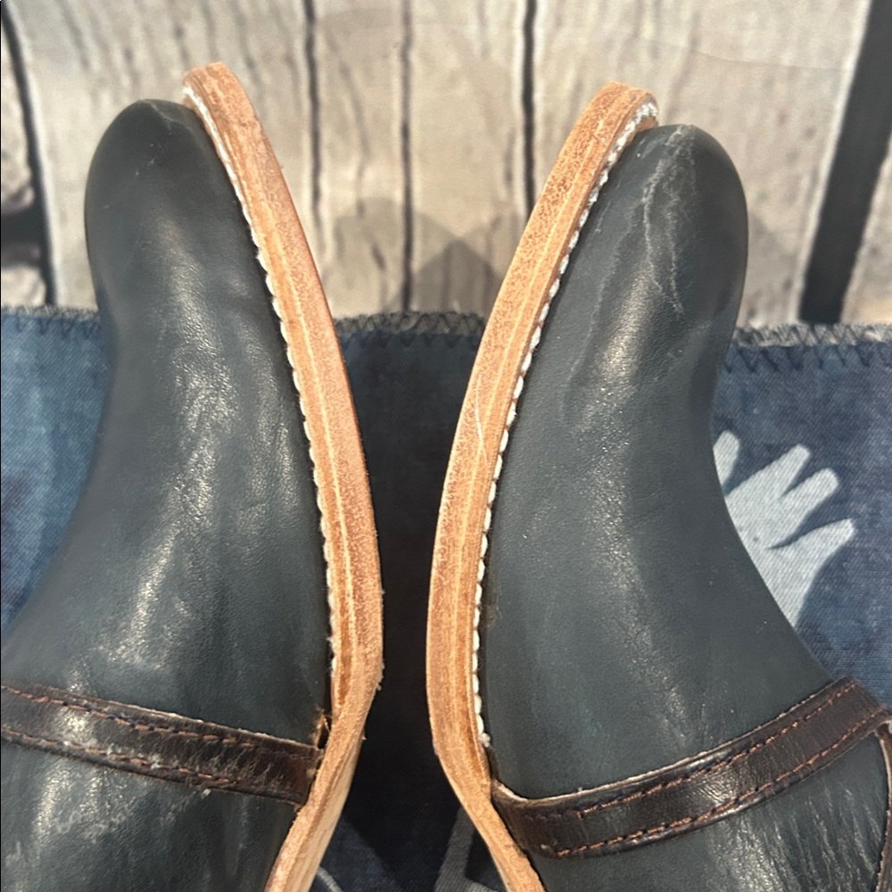 Freebird by Steven Stair Navy Blue Denim Buckle Ankle Boots Size 10 - Picture 5 of 16